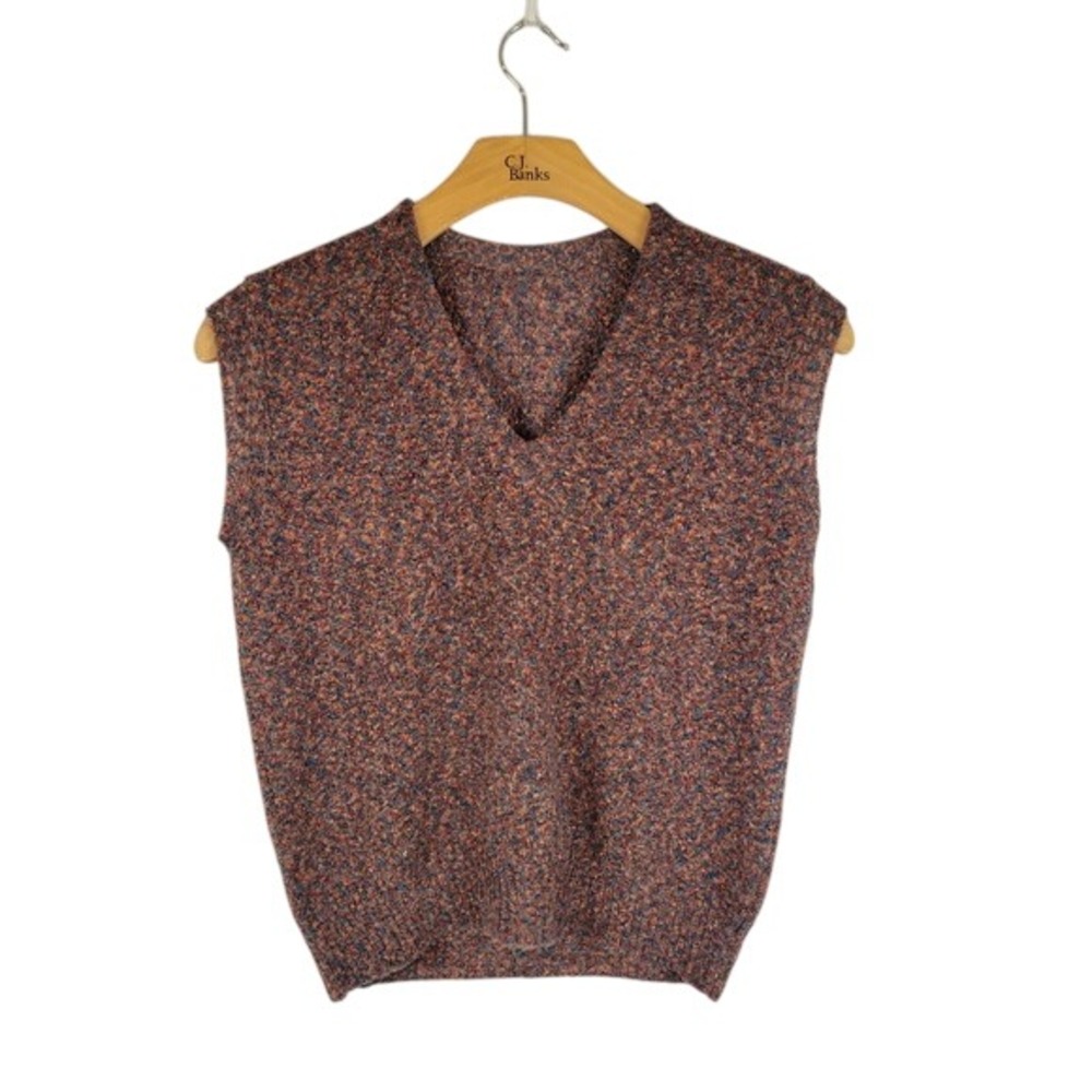 Vintage Union Made Sweater Vest  Red Blue‎ Size Medium (see measurements)